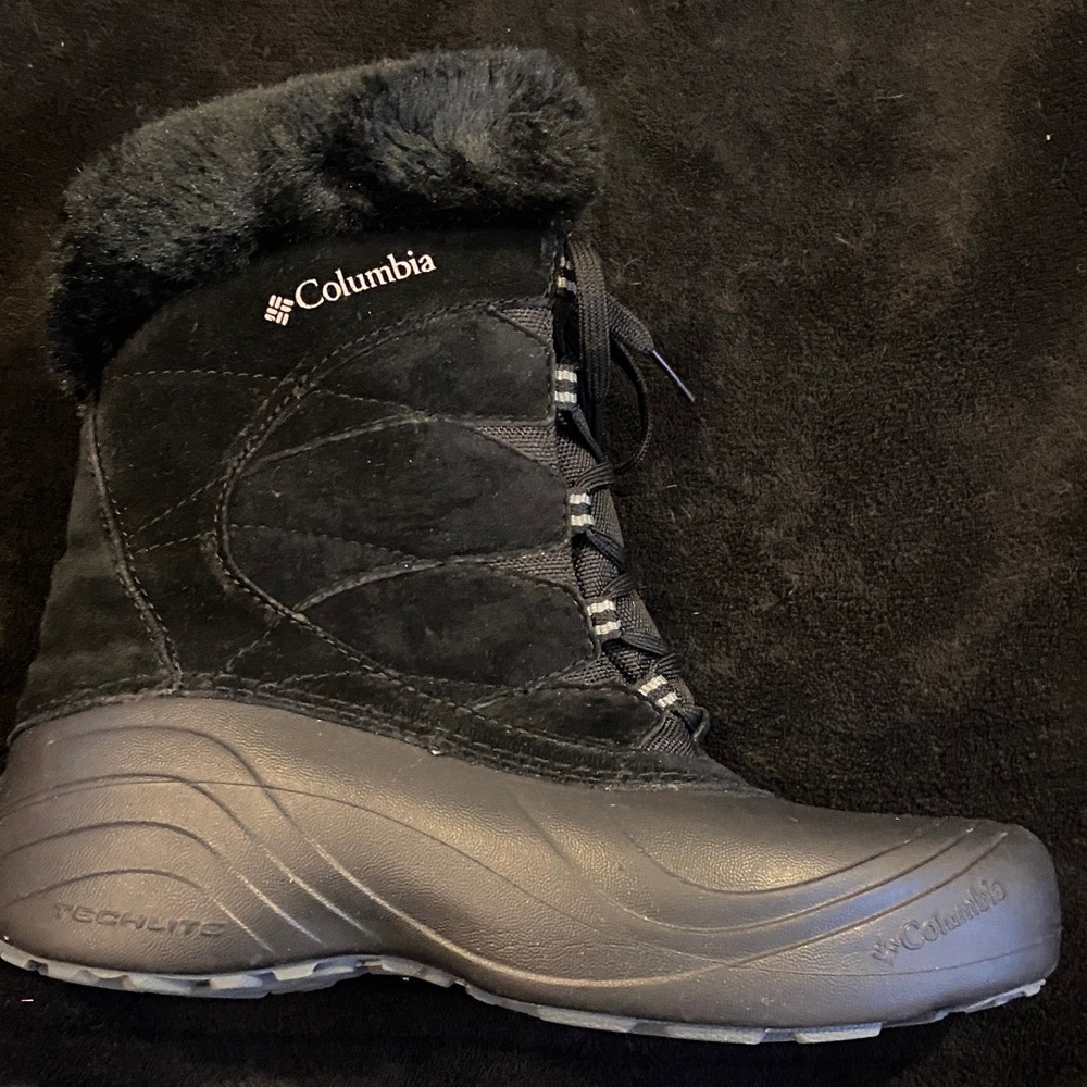 Columbia Women's Black Winter Boots with Faux Fur